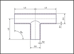 T-Stück Form T